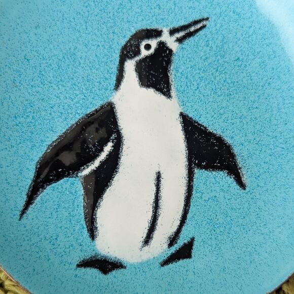 Annemarie Davidson Penguin Enamel Copper Plate MCM Art Vintage - Picture 6 of 13